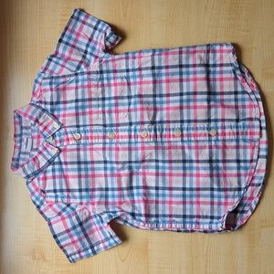 Baby Gap Plaid Short Sleeve, Size 4Y